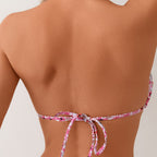 Damen Triangel-Bikini mit verstellbarem Bindand und femininem Blütenmuster