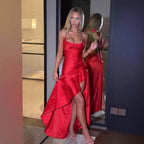 Damen Satin Abendkleid R&B