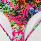 Damen Bikini-Set mit floralen Mustern und leichtem Überwurf R&B