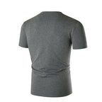 Herren V-Ausschnitt T-Shirt mit Brusttasche und figurbetonter Passform