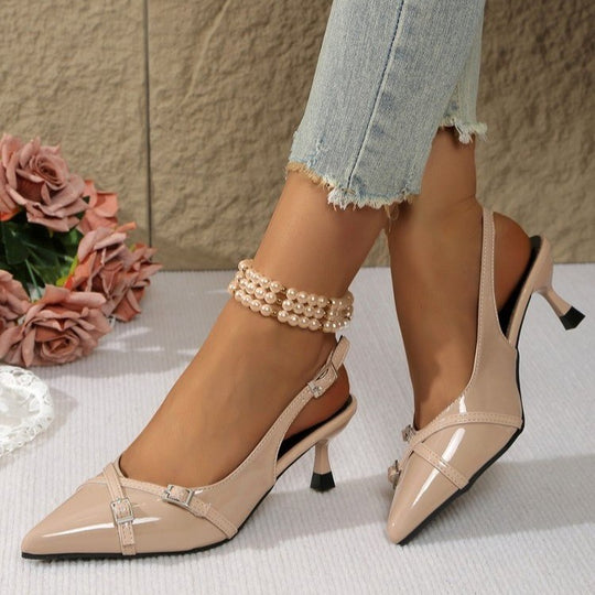 Damen Sling-Pumps mit elegantem Riemendesign und komfortablem Blockabsatz R&B