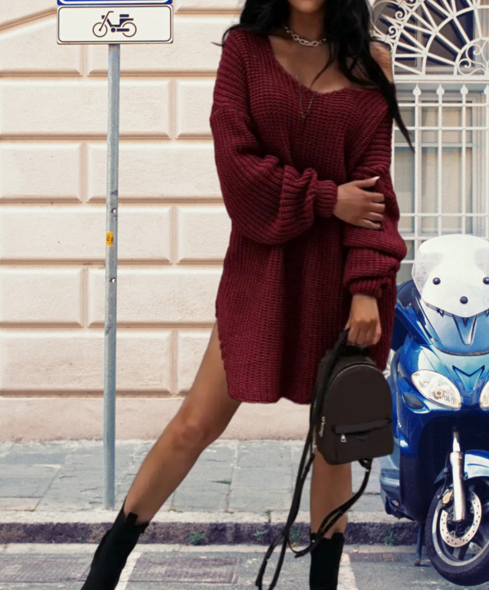 Damen Oversized Strickpullover im lässigen Design R&B
