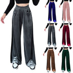 Damen Weit geschnittene Samthose mit Elastikbund und praktischen Taschen R&B