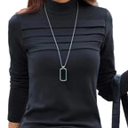 Damen Langarmshirt mit strukturiertem Kragen und elegantem Faltenwurf R&B