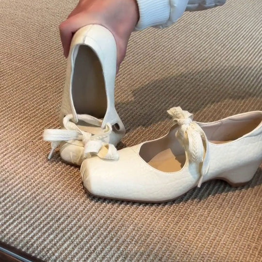 Damen Ballerina-Schuhe mit dekorativem Schleifenakzent und bequemer Fußbettgestaltung R&B