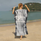 Damen luftiger Strandkaftan mit asymmetrischem Schnitt R&B