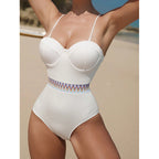 Damen Hochtaillierter Badeanzug mit eleganten Rippdetails R&B