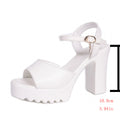 Damen Elegante Plateau-Sandalen mit Klickverschluss R&B