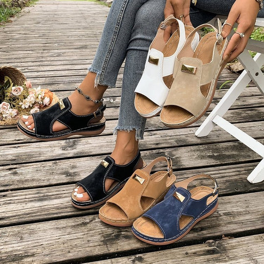 Damen Komfortable Sandalen mit verstellbarem Riemendesign R&B