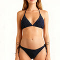 Damen Triangel-Bikini mit feinen Streifen R&B