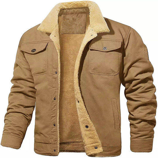 Herren gefütterte Utility-Jacke mit Teddyfutter R&B