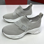 Damen Sportliche Slip-On Sneakers mit elastischem Haltand