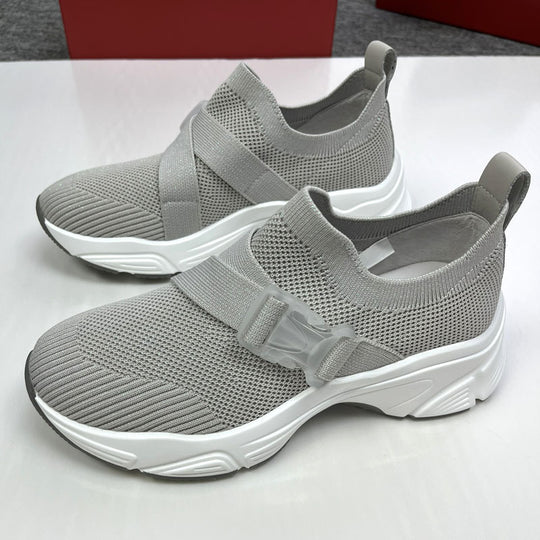 Damen Sportliche Slip-On Sneakers mit elastischem Halteband R&B