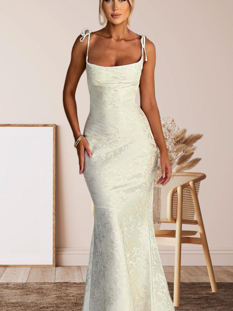 Damen Elegantes Abendkleid mit floralem Muster und verstellbaren Trägern R&B
