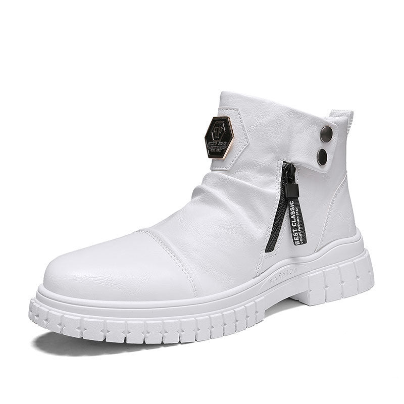 Damen Stiefeletten aus hochwertigem Leder mit robustem Profil und funktionalem Reißverschluss