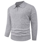 Herren eleganter Strickpullover mit modernem Zopfmuster R&B