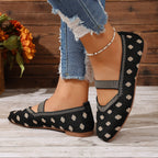 Damen Bequeme und stylische Ballerinas mit elastischem Riemen R&B