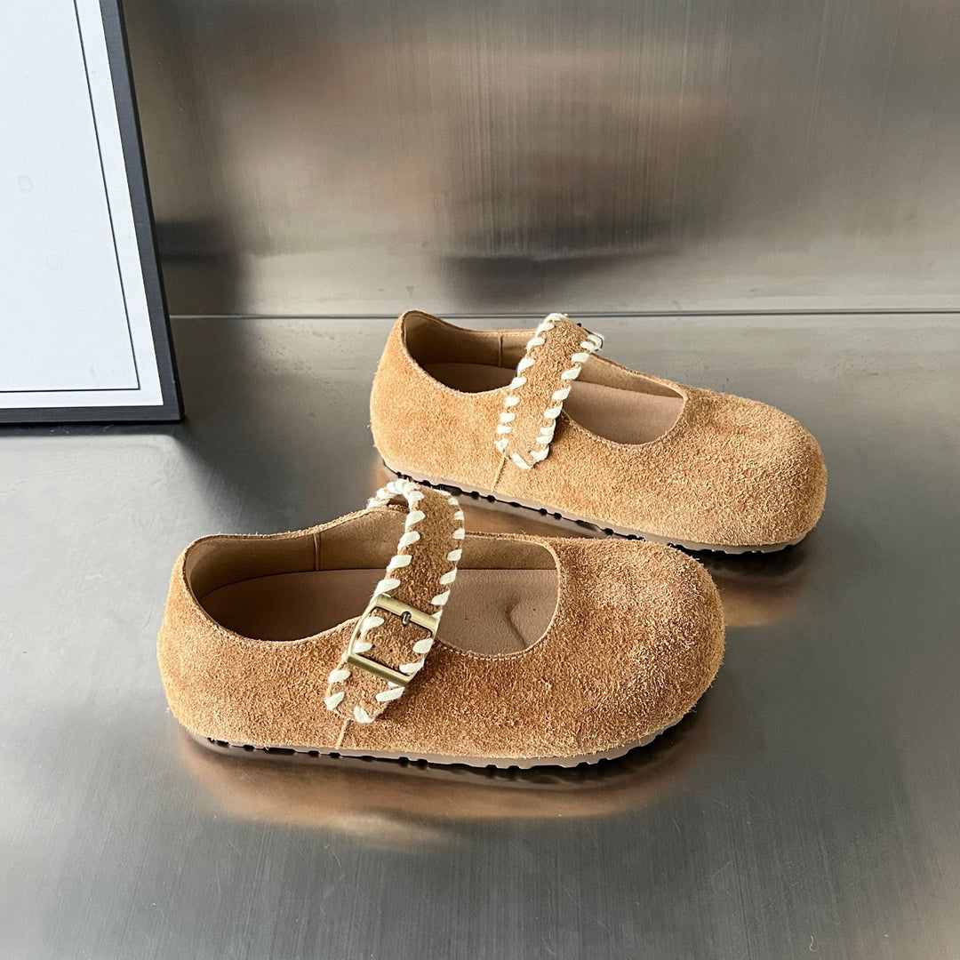 Damen Mokassins mit dekorativer Schnalle und weichem Wildleder R&B