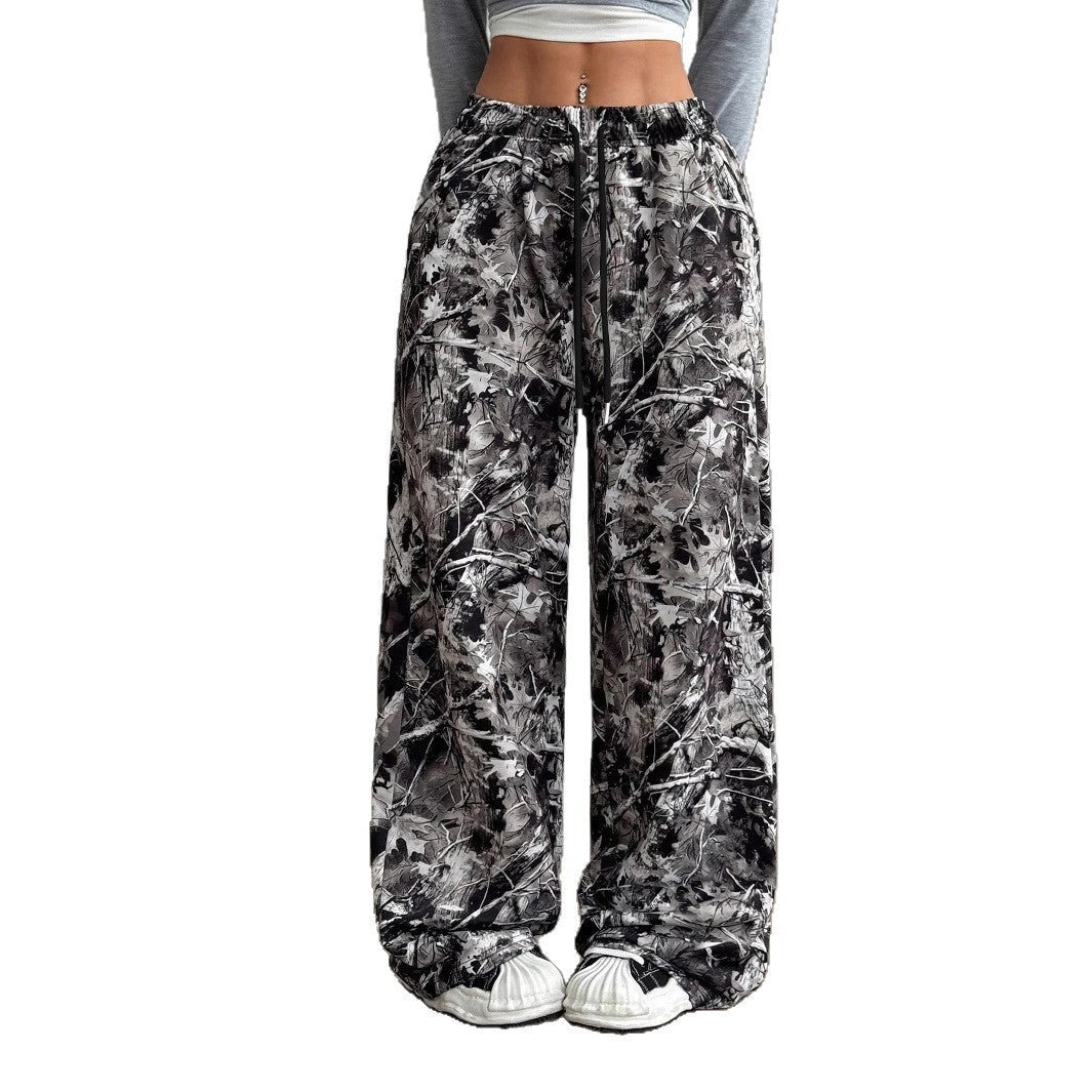 Damen Bequeme Freizeithose mit floralem Design und elastischem Bund R&B