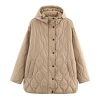 Damen gesteppte Kapuzenjacke R&B