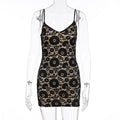 Damen Spitzenkleid mit floralem Muster R&B