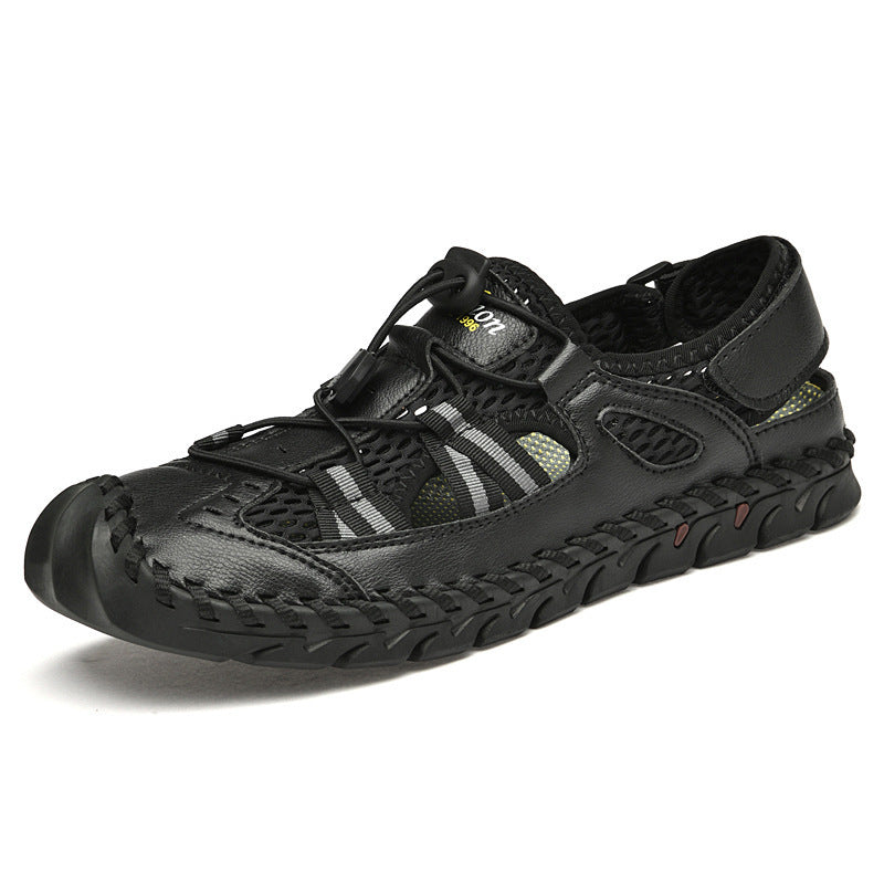 Herren Wasserdichte und atmungsaktive Outdoor-Sandalen mit flexiblem Kordelzug R&B