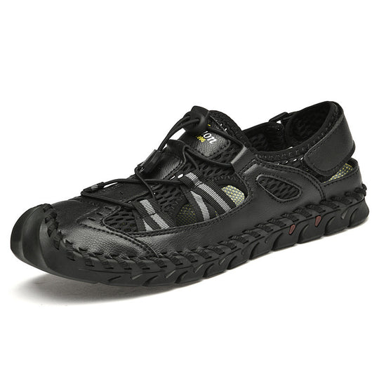 Herren Wasserdichte und atmungsaktive Outdoor-Sandalen mit flexiblem Kordelzug R&B