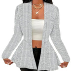 Damen Moderne Strickjacke mit asymmetrischem Schnitt und eleganten Details R&B