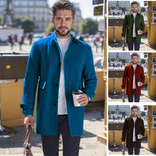 Herren modischer Freizeitmantel mit praktischen Taschen und elegantem Schnitt R&B