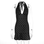 Damen Kleid mit Neckholder und Rocksaum R&B