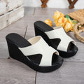 Damen Wedge-Pantoletten mit modischem Cut-Out-Design und rutschfester Sohle R&B