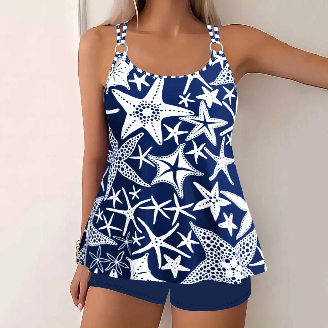 Damen nan luftig-geschnittenes Spaghettiträgertop mit Ringdetail und A-Linien-Schnitt R&B