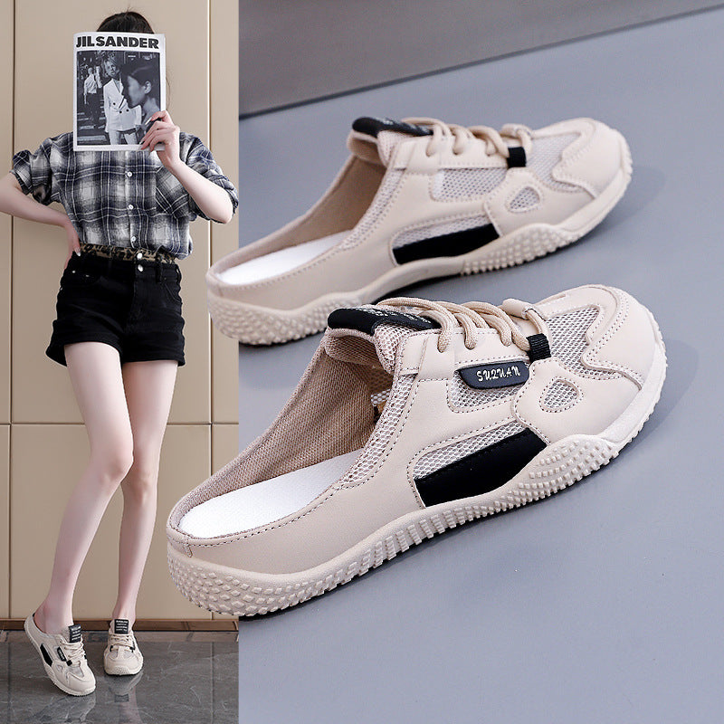 Damen Slip-On Sneakers mit atmungsaktiver Mesh-Oberfläche und rutschfester Sohle R&B