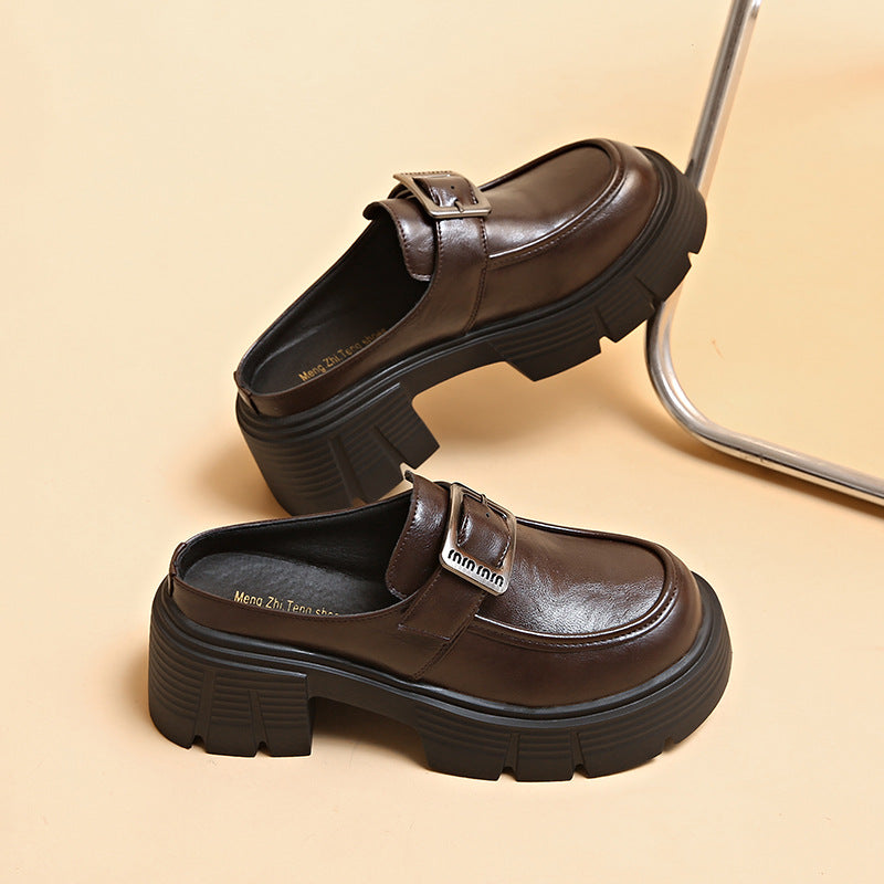 Damen modische Clogs mit robustem Design und verstellbarem Riemchen R&B