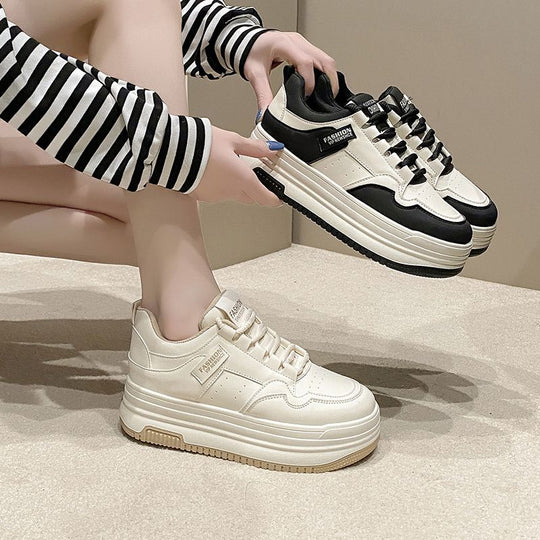 Damen Sneakers mit modernem Plateau-Design und atmungsaktiver Innenstruktur R&B