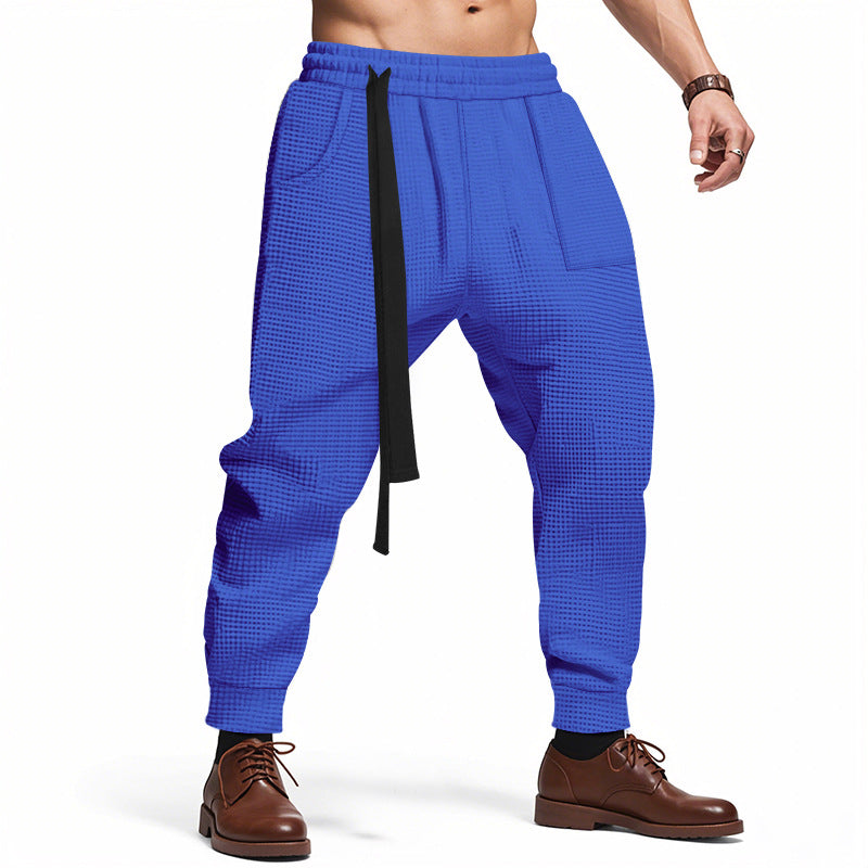 Herren lässige Struktur-Sweatpants mit verstellbarem Kordelzug R&B