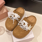 Damen bequeme Clogs mit modischem Sternemblem und rutschfester Sohle R&B