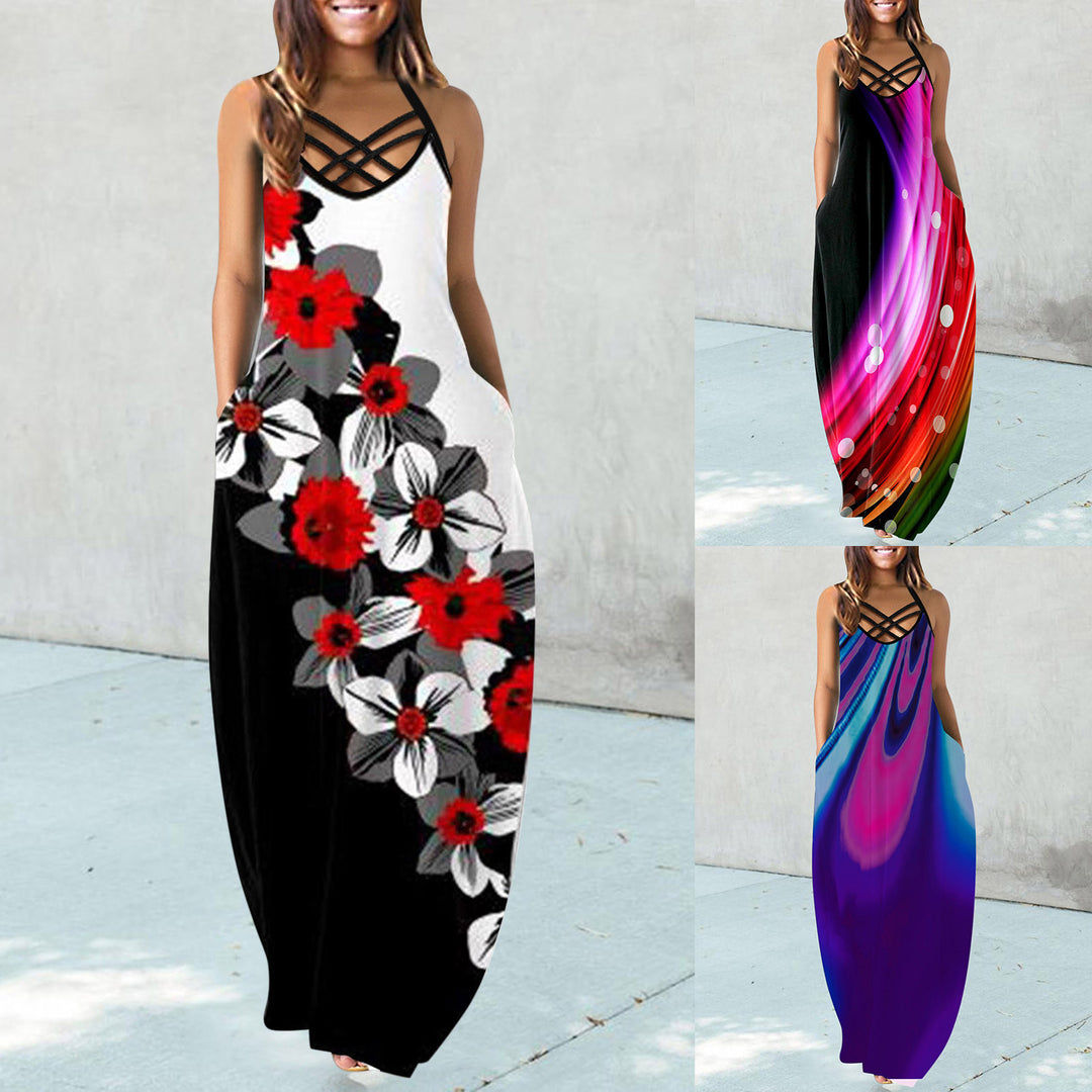 Damen Maxikleid mit trendigem Rückenausschnitt R&B