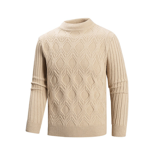 Herren Rollkragenpullover mit strukturierter Strickoberfläche R&B