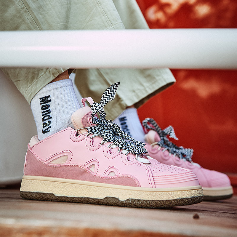 Damen Sportliche Freizeitsneaker mit bunten Schnürsenkeln und dämpfender Sohle R&B