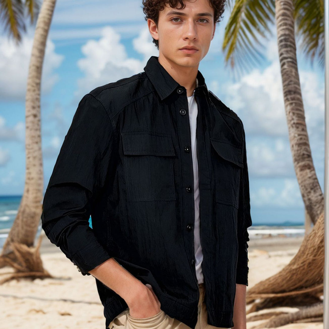 Herren lässige Sommerjacke mit Windschutz R&B