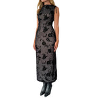 Damen Elegantes Spitzenmaxikleid mit floralem Muster R&B