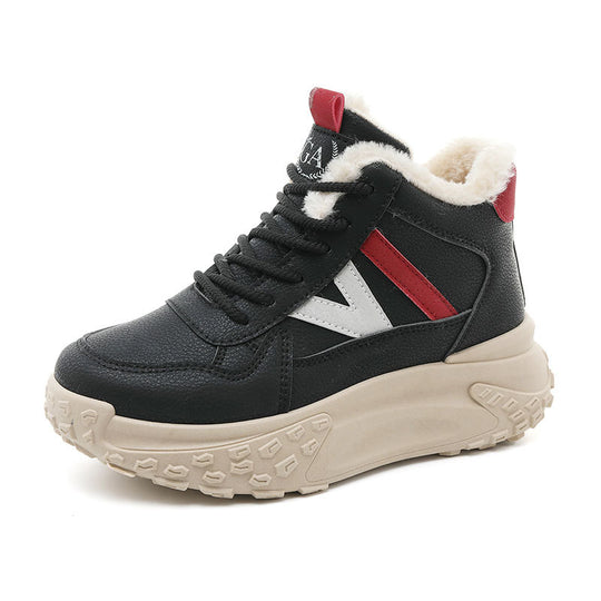 Damen Warmgefütterte High-Top Sneakers mit rutschfester Sohle R&B