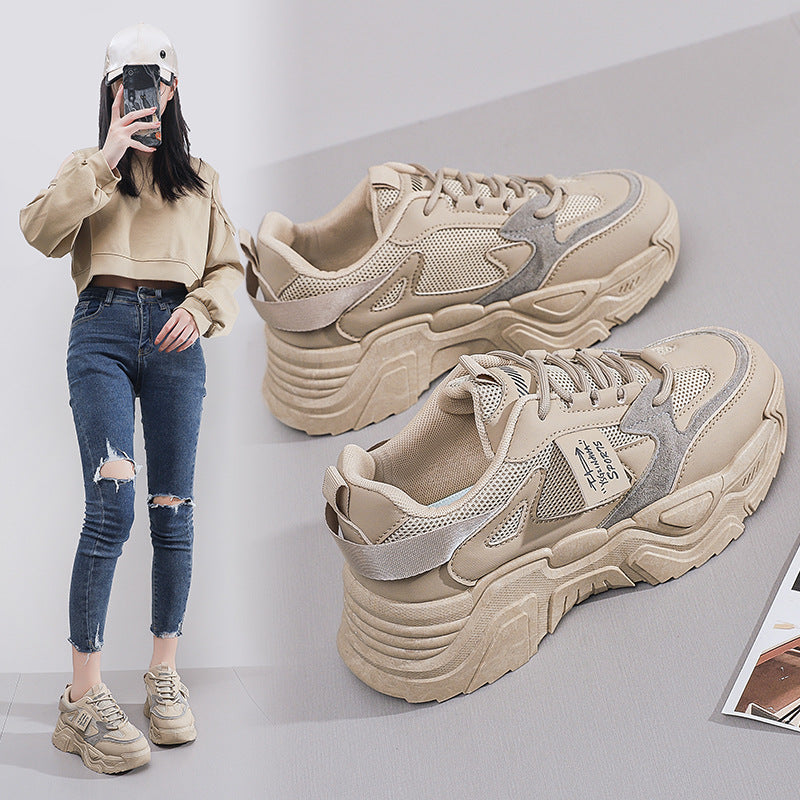 Damen Sneakers im modernen Chunky-Stil mit atmungsaktivem Obermaterial und gepolsterter Sohle R&B