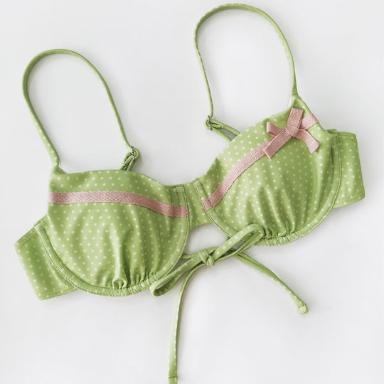 Damen gepunkteter Bikini mit verspieltem Design R&B