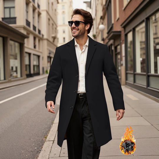 Herren eleganter doppelreihiger Mantel R&B