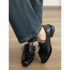 Damen elegante Schnürschuhe mit Rüschendetails R&B