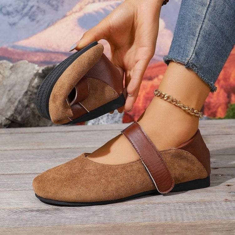 Damen Komfortable Ballerinas mit elastischem Riemen R&B