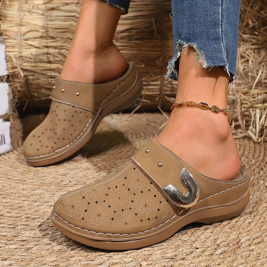 Damen Komfortable und stilvolle Clogs mit floralem Design R&B