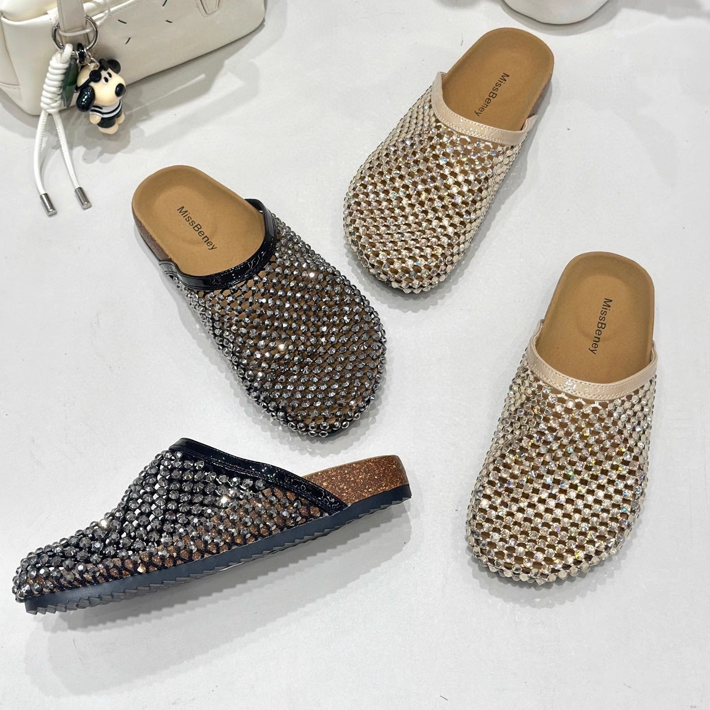Damen Modische Clogs mit Funktionsoberfläche und komfortablem Fußbett R&B